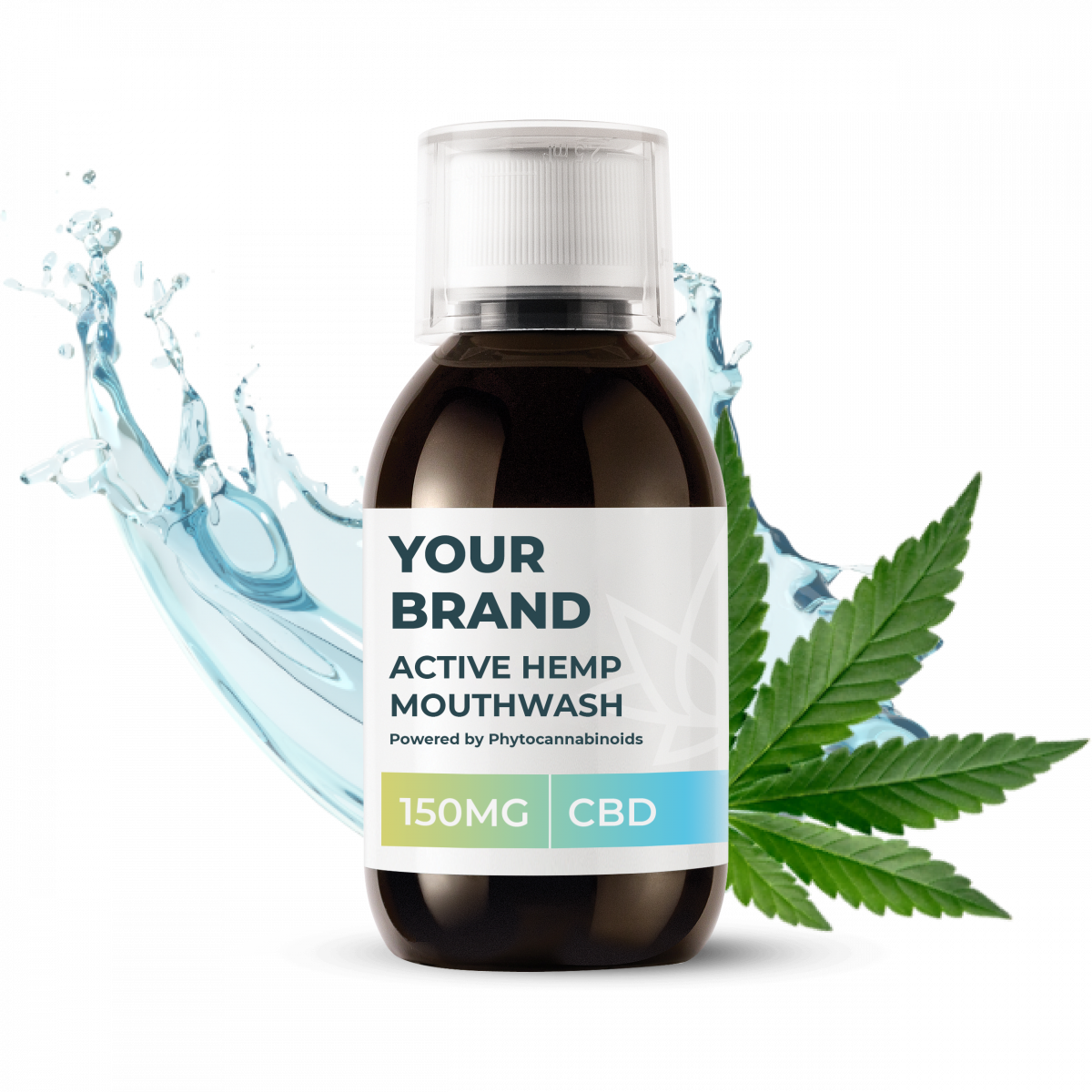 White & Private Label Active Hemp CBD Mouthwash Manufacturers